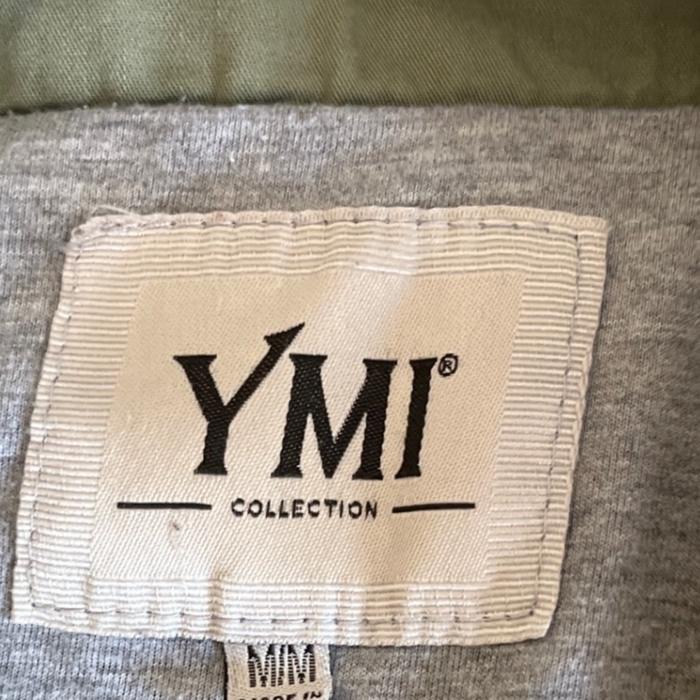 YMI Collection Olive Green Utility Jacket Drawstring Waist Hooded Medium - Picture 2 of 2